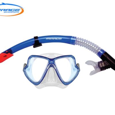 Mirage Adult Pacific Mask & Snorkel Set – Blue/Clear