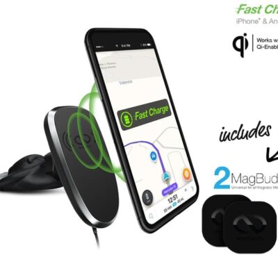 Naztech MagBuddy CD Slot Wireless Qi Charger Mount – Black