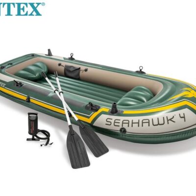 Intex 4-Person Seahawk 4 Boat with Aluminum Oars