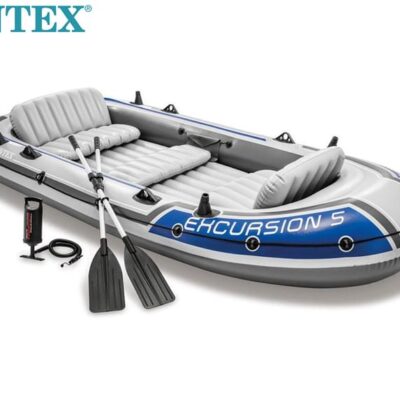 Intex 5-Person Excursion 5 Boat with Aluminum Oars