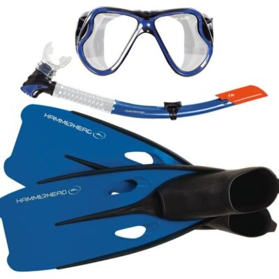 Hammerhead Caribbean Mask Fin & Snorkel Set – Blue