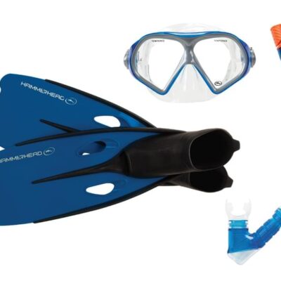 Hammerhead Reef Mask Fin & Snorkel Set – Blue