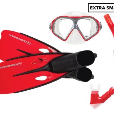 Hammerhead Reef Extra Small Mask, Fins & Snorkel Set – Red