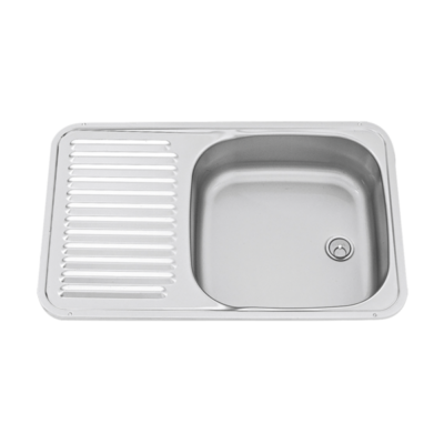 Dometic Square Sink & Drainer Combination, Stainless Steel, with Plug & Waste