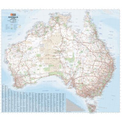 Australia Mega Map – 1660×1455 – Laminated