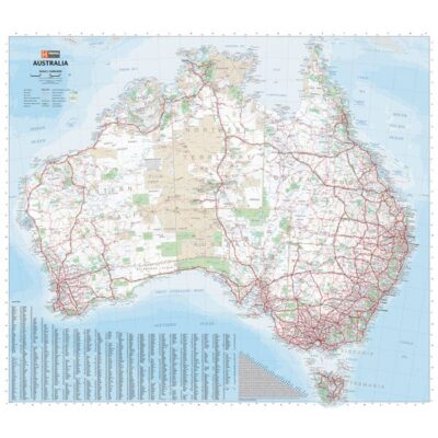 Australia Large Map – 1000×875 – Unlaminated