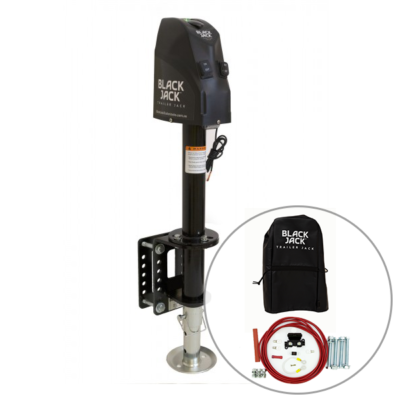 Black Jack Electric Trailer Jack with Clamp & Harness Kit