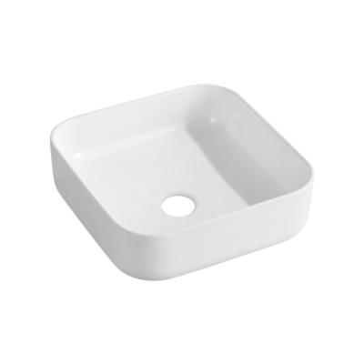 NCE 385mm White Exterior Ceramic Rectangle Basin