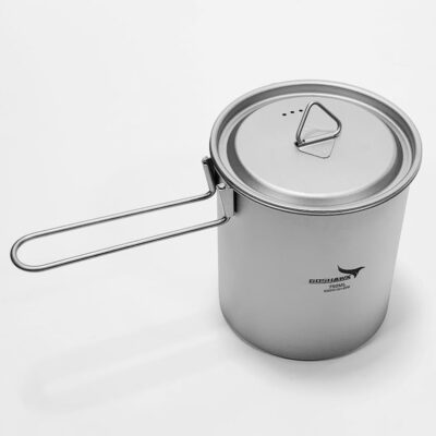Titanium Kettle 750ML For Outdoor Hiking Camping Pot Cookware