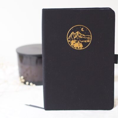 A5 Dot Grid Camping Black Notebook 192 Pages