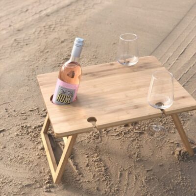Personalised Wooden Cheese & Wine Table