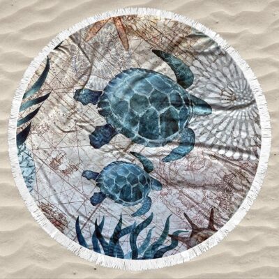 Family Towel with Turtle Print