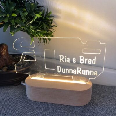 Caravan engraved LED light