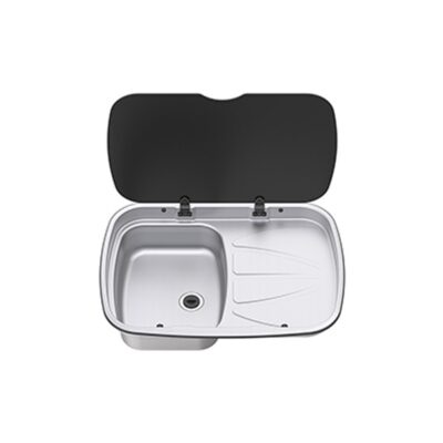 Thetford MK3 Argent Sink With Glass Lid, Right Hand Drain