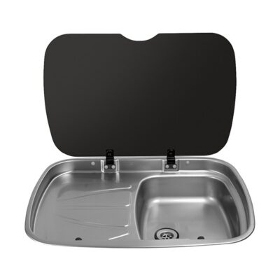 Thetford MK3 Argent Sink With Glass Lid, Left Hand Drain