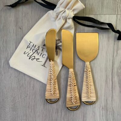 Say Cheese (Matte Gold) Cheese Knives
