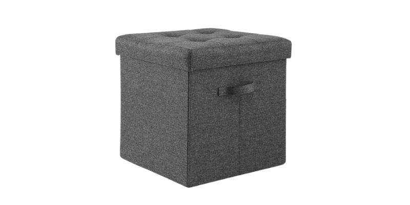 Artiss Storage Ottoman Rest Foot Stool Foldable – Grey