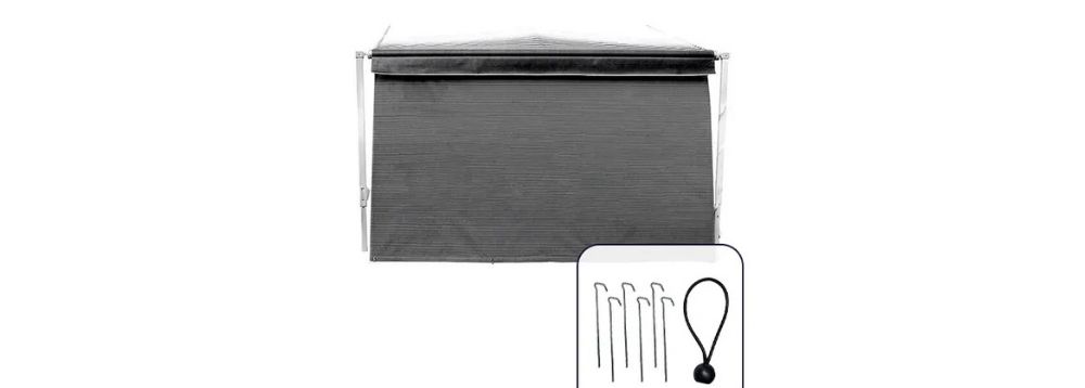 Aussie Traveller Black Sunblocker Long Side Wall