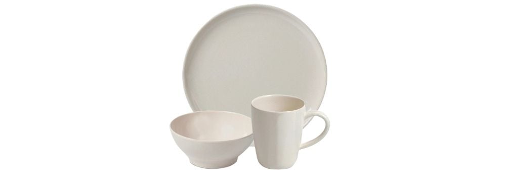 Campfire 12 Pc Bamboo Dinner Set Cream
