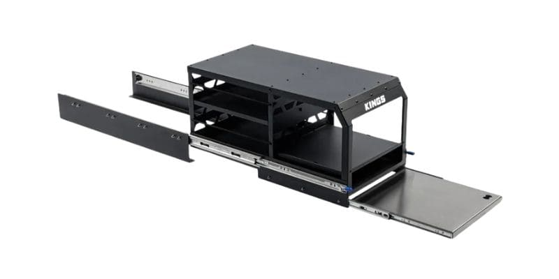 Kings Pantry Slide | Pull-Out Camp Kitchen with In-Built Table
