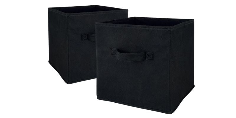 Kmart 2-Pack Collapsible Storage Cubes – Black