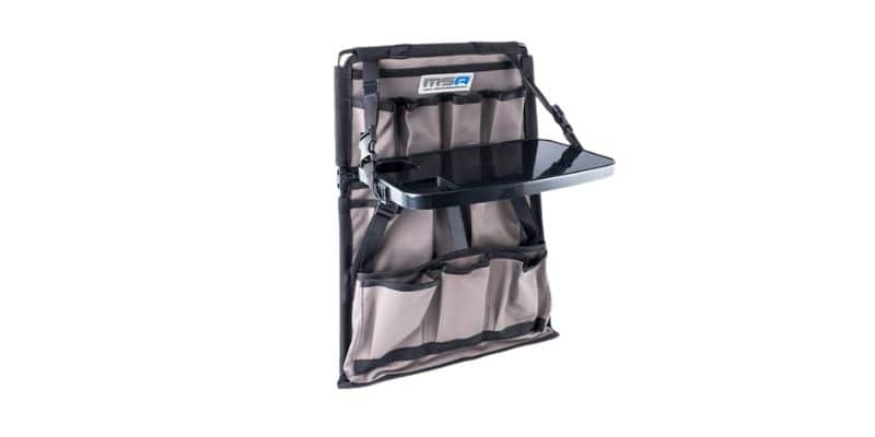 MSA 4X4 Seat Organiser With Drop Down Table Black