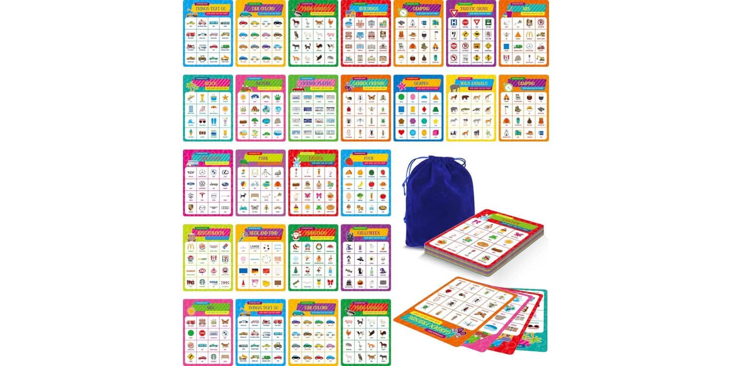 Road Trip Bingo Game, 30 Double Sided Game Boards