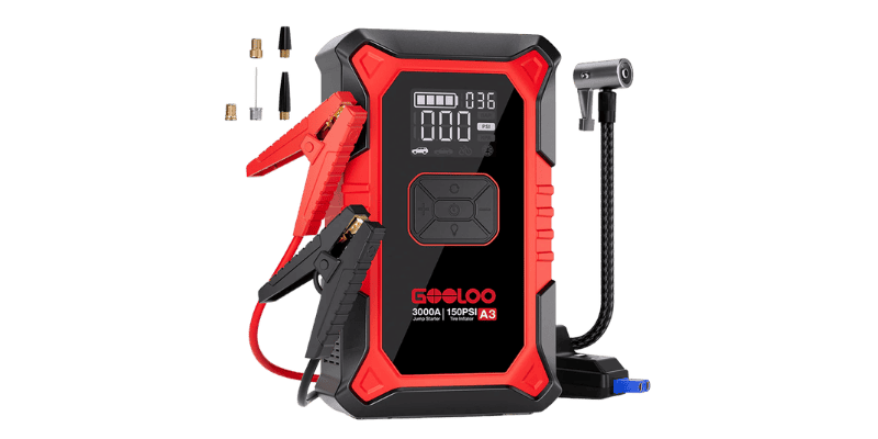 Gooloo A3 Jump Starter with Air Compressor